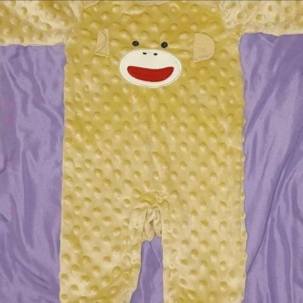Sock Monkey Baby Coverall